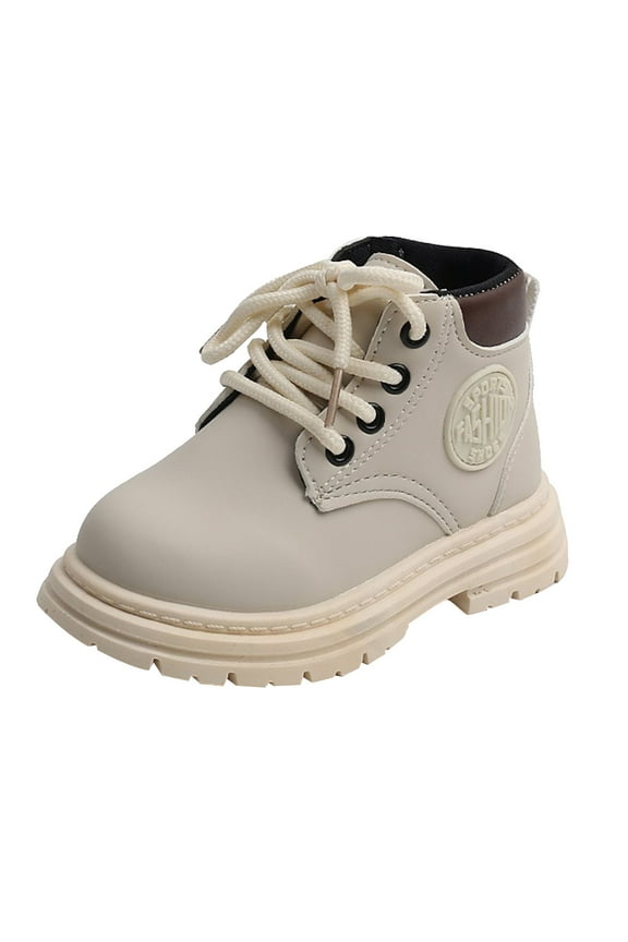 Toddler Boys Girls Boots Hiking Ankle Outdoor Waterproof Kids Work Boots Winter Snow Lace up Zipper Combat Booties