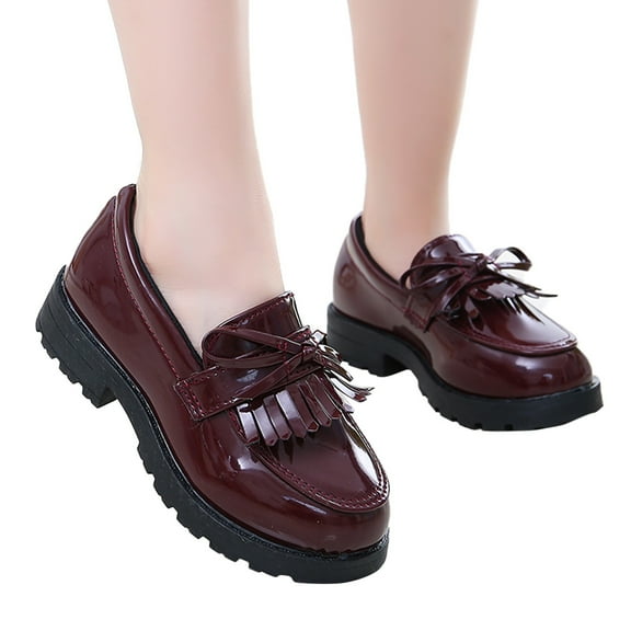 YLYL Toddler Boy's Girl's Dress Shoes Comfort Lace-Up Oxford School Uniform Shoes Loafer Flats