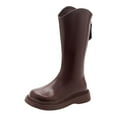 thumbnail image 1 of YLYL Toddler Girls Western Boots Non Slip Round Toe Riding Shoes Party Dress up Mid Calf Boot, 1 of 7