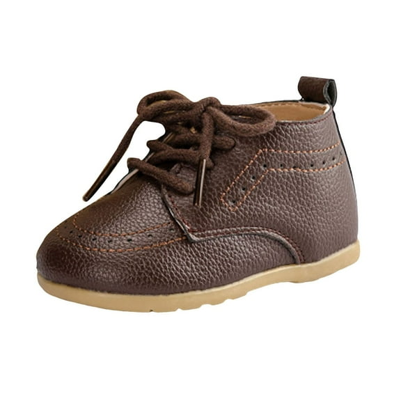 YLYL Toddler Baby Boys Girls Classic PU Leather Wedding Loafers Oxford Dress Shoes First Steps Walking Flat Lazy Crib Shoe