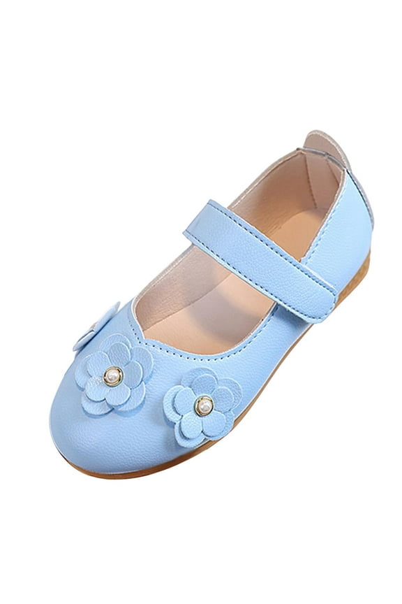 Toddler Little Kid Girls Dress Shoes 3D Flower Slip on Party School Ballerina Mary Jane Flat Shoes
