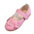 thumbnail image 1 of YLYL Toddler Little Kid Girls Dress Shoes 3D Flower Slip on Party School Ballerina Mary Jane Flat Shoes, 1 of 4