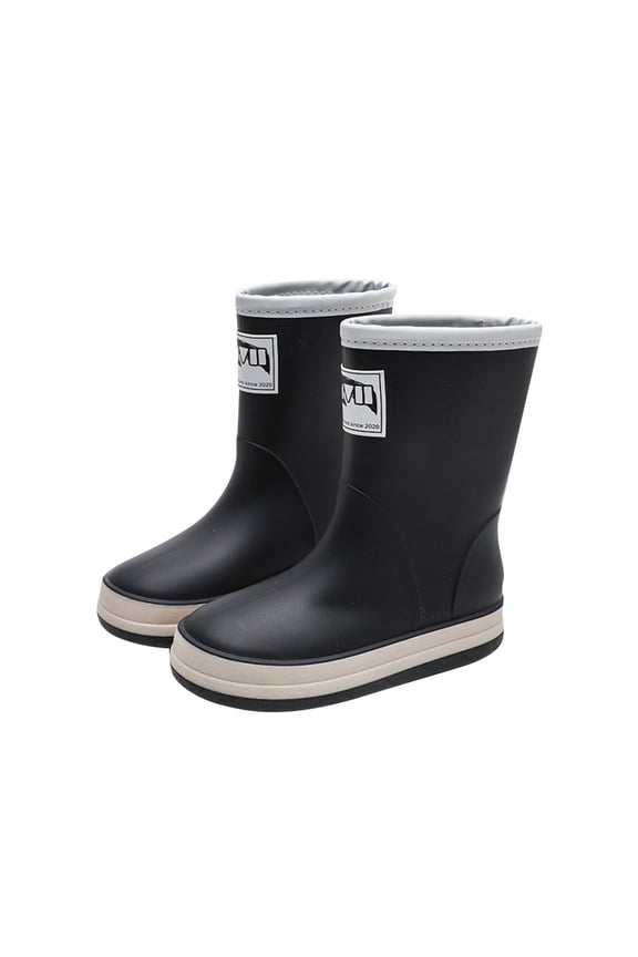 Toddler Rain Boots for Boys Girls Waterproof Slip on Water Shoes for Water Beach Outdoor Playing