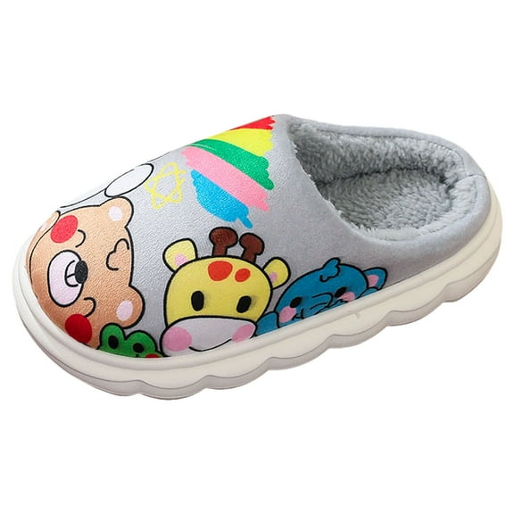 YLYL Warm House Slippers for Boys Girls Soft Comfy Memory Foam Non-Slip Indoor and Outdoor Slippers