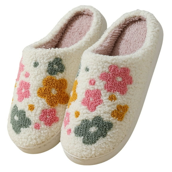 YLYL House Slippers for Women Men Warm Soft Fuzzy Fluffy Slip on Indoor Outdoor Bedroom Shoes
