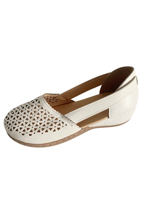 Wedge Sandals for Women Platform Spring Summer Cutout Closed Toe Strappy Fashion Dressy Sandals