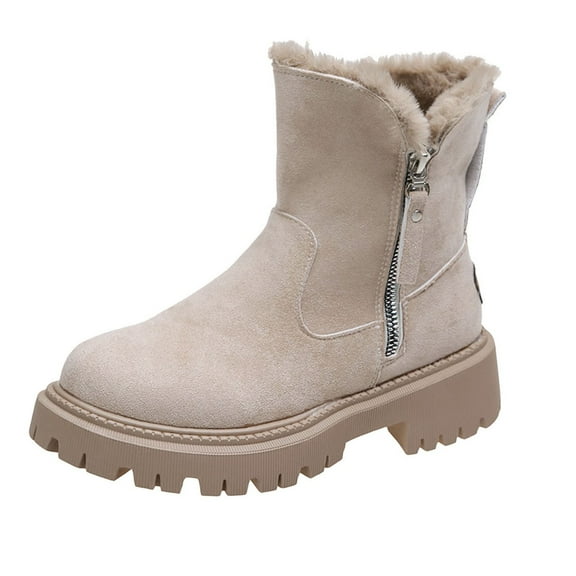 YLYL Winter Boots for Women Insulated, High-Traction Grip Outdoor Slip on Waterproof Short Boots
