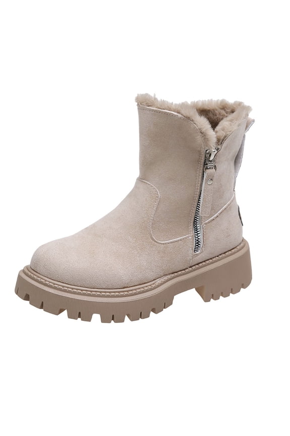 Winter Boots for Women Insulated, High-Traction Grip Outdoor Slip on Waterproof Short Boots