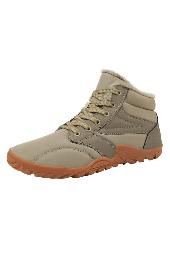 Winter Hiking Boots for Mens Womens Wide Toe Box Warm Snow Barefoot Zero Drop Sole Waterproof Non-Slip Ankle Booties