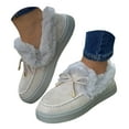 thumbnail image 1 of YLYL Winter Snow Boots for Women 2025 Warm Fur Lined Slip on Comfortable Fashion Casual Loafers Shoes, 1 of 6