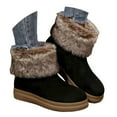 thumbnail image 1 of YLYL Women's Suede Winter Snow Boots Fuzzy Warm Fur Lined Waterproof Slip on Ankle Booties, 1 of 7