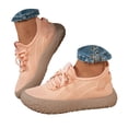 thumbnail image 1 of YLYL Women Knit Platform Sneakers Lace up No Slip Breathable Mesh Lightweight Casual Walking Shoes, 1 of 9