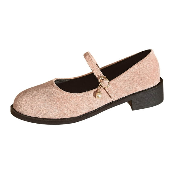 YLYL Women Mary Jane Shoes Chunky Heel Adjustable Buckle Comfortable Casual Party Ballet Dress Shoes