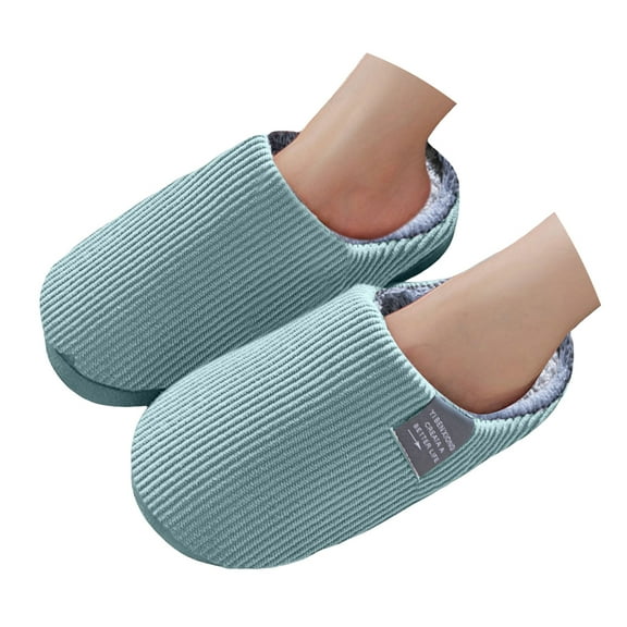 YLYL Women Men House Slippers Cozy Warm Fuzzy Fluffy Fur Lining Slip on Winter Indoor Shoes