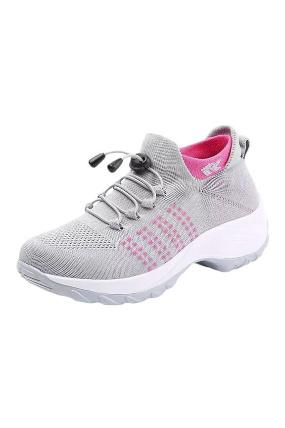 Women Orthopedic Sneakers Breathable Walking Shoes Slip on Trainers Comfortable Casual Thick Bottom Athletic Shoe