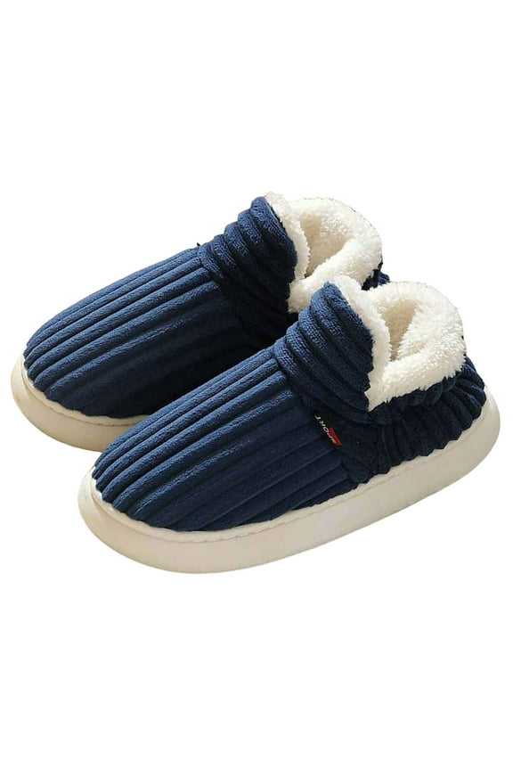 Women Men Cloud Slippers Booties Cozy Warm Soft Plush Fur Lined Comfy Fluffy Winter Indoor Outdoor House Shoes