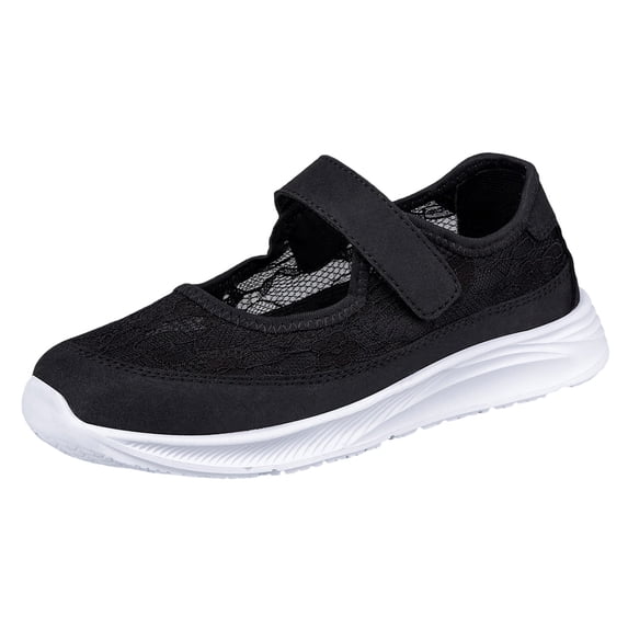 YLYL Women Orthopedic Shoes Floral Embroidery Lace Mesh Arch Support Non Slip Comfortable Casual Walking Shoes