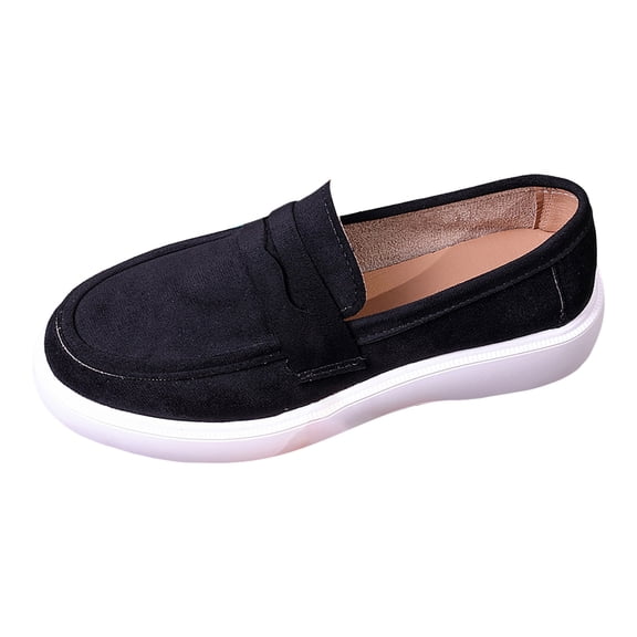 YLYL Women Penny Loafers Suede Leather Slip on Comfortable Casual Driving Office Work Dress Shoes