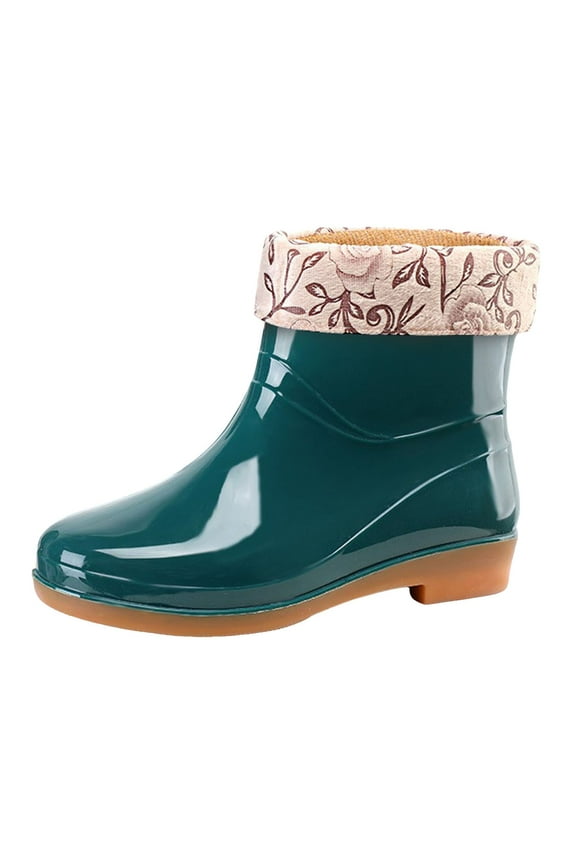 Women Short Ankle Rain Boots Waterproof Rubber Anti Slip Rain Shoes Outdoor Hunting Boots Waterproof Boots
