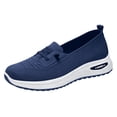 thumbnail image 1 of YLYL Women Slip on Sneakers Breathable Lightweight Mesh Knitted Woven Low Top Wide Width Non-Slip Walking Shoes, 1 of 9