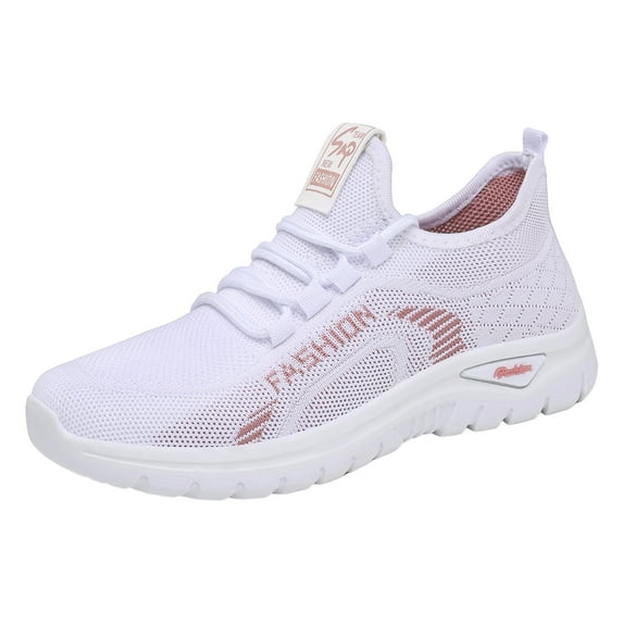 YLYL Women Sneakers Lace up Arch Support Breathable Mesh Non Slip Gym Workout Running Walking Shoes