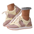 thumbnail image 1 of YLYL Women Sneakers Lace up Round Toe Waterproof Non-Slip Trendy Comfortable Casual Running Walking Shoes, 1 of 8