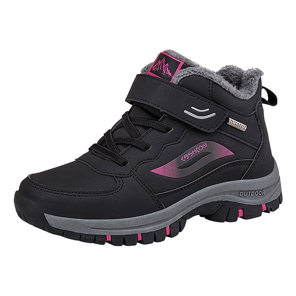 YLYL Women Snow Boots Warm Fur Lined Arch Support Waterproof Anti-Slip Winter Outdoor Trekking Walking Shoes