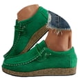thumbnail image 1 of YLYL Womens Suede Oxford Shoes Lace up Round Toe Slip on Comfort Casual Driving Moccasins Loafers, 1 of 9