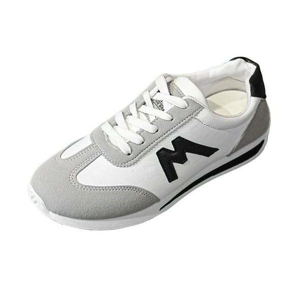 YLYL Women Wide Toe Sneakers Fashion Leather Suede Non-Slip Walking Running Tennis Sneakers