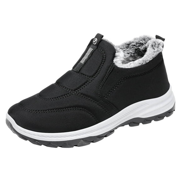 YLYL Women Winter Snow Boots Comfortable Warm Fur Lined Waterproof Slip on Outdoor Ankle Boots