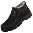 thumbnail image 1 of YLYL Men Winter Snow Ankle Boots Fur Lined Warm Slip on Outdoor Walking Loafers, 1 of 6