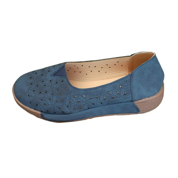 YLYL Women's Ballet Flat Shoes Slip on PU Leather Round Toe Casual Dress Summer Comfortable Work Office Lazy Loafers