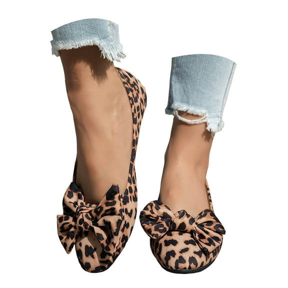 YLYL Women's Ballet Flats Bow Pointed Toe Comfortable Casual Dressy Slip on Shoes for Walking Wedding Work Office