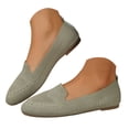thumbnail image 1 of YLYL Women's Ballet Flats Knit Round Toe Slip on Low Heel Soft Lightweight Casual Penny Loafers, 1 of 7