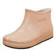 thumbnail image 1 of YLYL Women's Fashion Rain Boots Low Cut Short Tube Water Shoes with Non Slip Soles Warm Water Proof Rubber Boots, 1 of 5