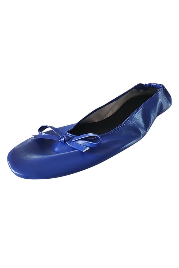 Women's Foldable Ballet Flats Portable Comfortable Slip on Wedding Office Travel Shoes