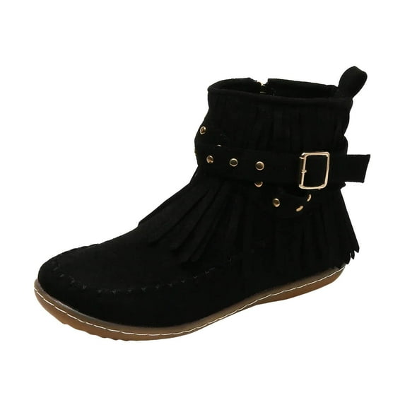 YLYL Womens Boots Ankle Winter Warm Snow Low Heels Comfortable Short Booties