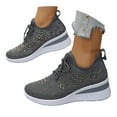 thumbnail image 1 of YLYL Women's Glittery Sneakers Rhinestone Fashion Breathable Dressy Wedge Tennis Shoes, 1 of 8
