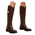 thumbnail image 1 of YLYL Women's Knee High Riding Boots Round Toe Chunky Block Heel Pull on Fashion Riding Tall Boots, 1 of 9