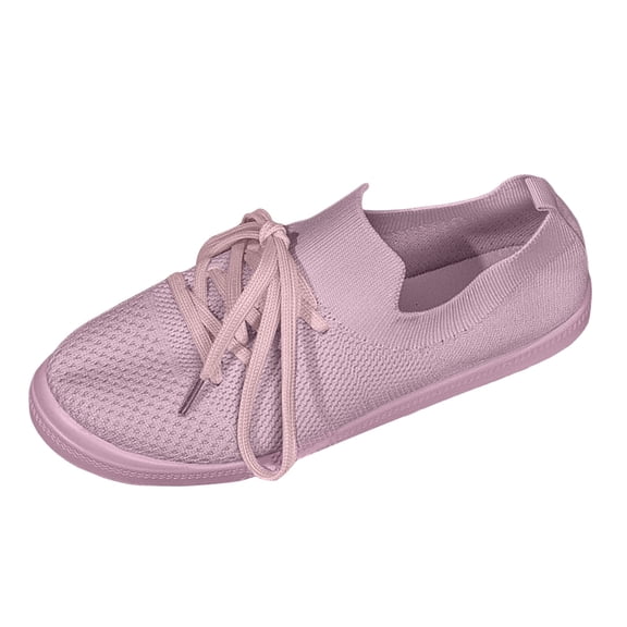 YLYL Women's Knit Slip on Sneakers Elastic Low Top Flats Lightweight Breathe Mesh Fashion Sneakers Flying Woven Shoes