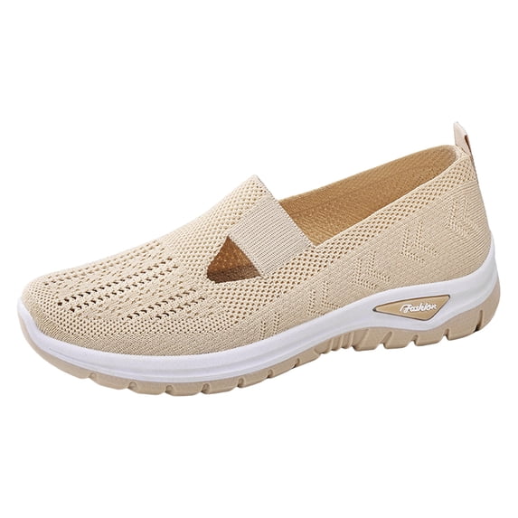 YLYL Women Woven Orthopedic Shoes Wide Width Arch Support Breathable Soft Sole Walking Shoes