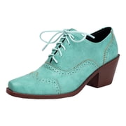 YLYL Womens Mens Shoes Chunky High Heel Lace up Vintage Fashion Casual Business Dress Shoes