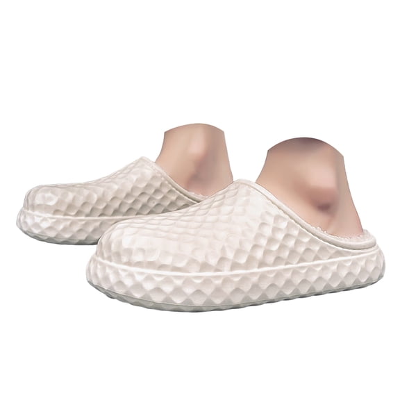 YLYL Women's Men's Slip on Slide Slipper Soft Memory Foam Non Slip House Indoor Outdoor Fur Fuzzy Slippers