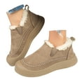 thumbnail image 1 of YLYL Women's Men's Winter Snow Boots Cozy Warm Fuzzy Fur Lined Soft Plush Slip-on Indoor Outdoor Moccasin Shoes, 1 of 9