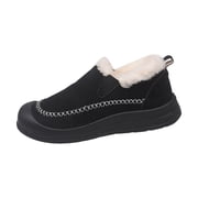 Winter Warm Faux Fur Lined Anti-Slip Outdoor Slip On Snow Loafers Amazon.com | JEUROT Boys Girls Wnter Snow Boots Warm Cozy  main image 4