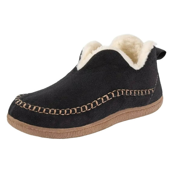 YLYL Women's Moccasin Bootie Slippers Fur Lined Cozy Warm Fuzzy Slip on Winter Indoor Outdoor House Shoes