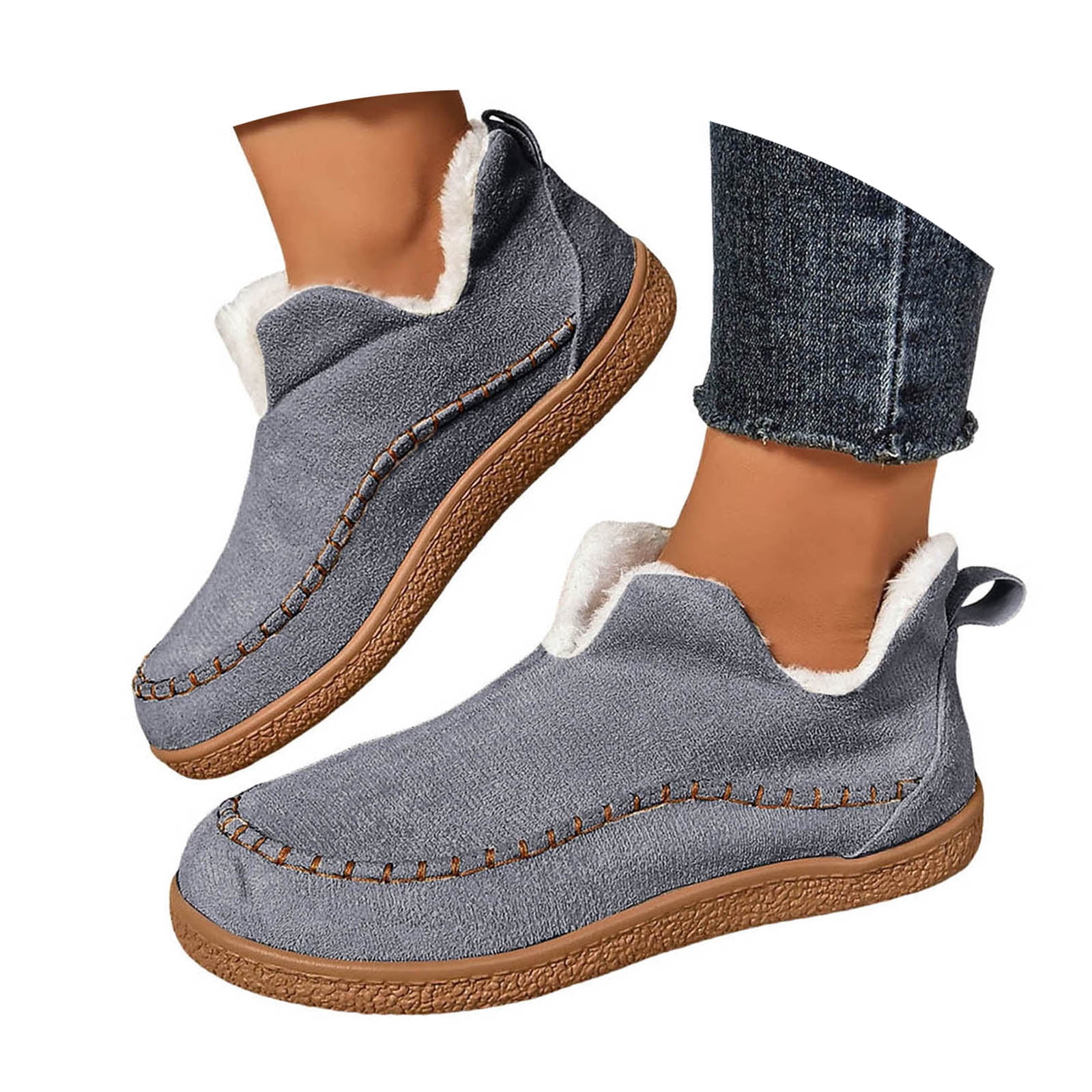 YLYL Women s Moccasin Bootie Slippers Cozy Warm Fuzzy Fur Lined Winter ylyl-women-s-moccasin-bootie-slippers-cozy-warm-fuzzy-fur-lined-winter