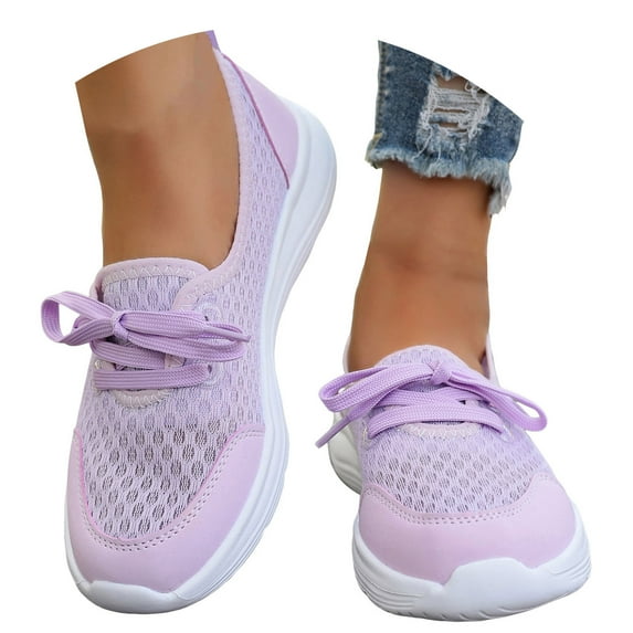 YLYL Women's Orthopedic Shoes Arch Support Breathable Mesh Lightweight Comfort Casual Slip on Walking Shoes