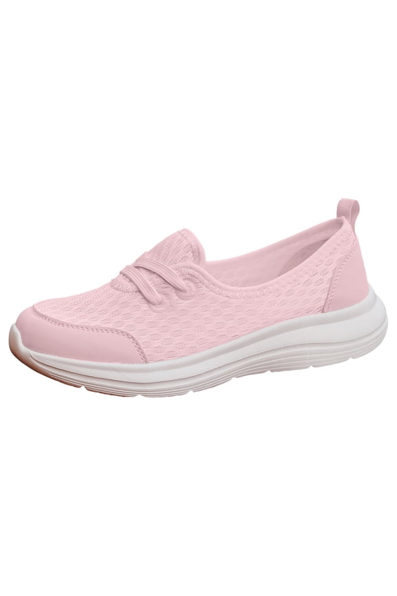 Women's Orthopedic Shoes Wide Width Soft Sole Mesh Comfort Breathable Slip-On with Arch Support Diabetic Nurse Walking Shoes