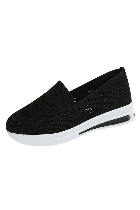 Women's Orthopedic Sneakers Air Cushion Slip on Walking Shoes Casual Comfort Platform Shoes with Arch Support